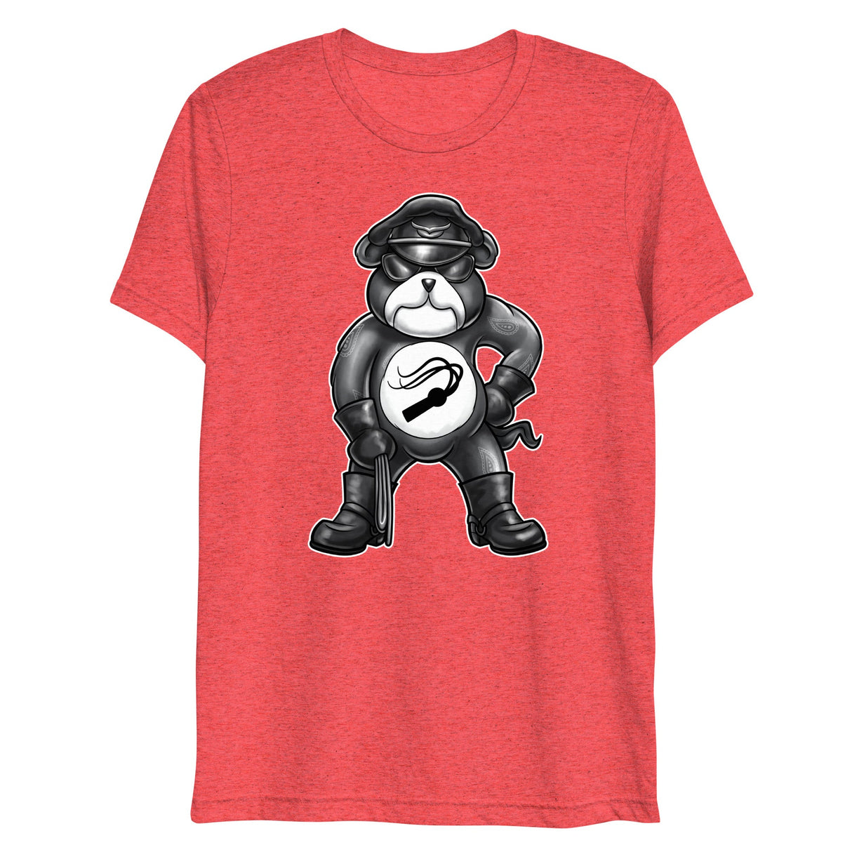 Hanky Bear - Black (Triblend)-Triblend T-Shirt-Swish Embassy