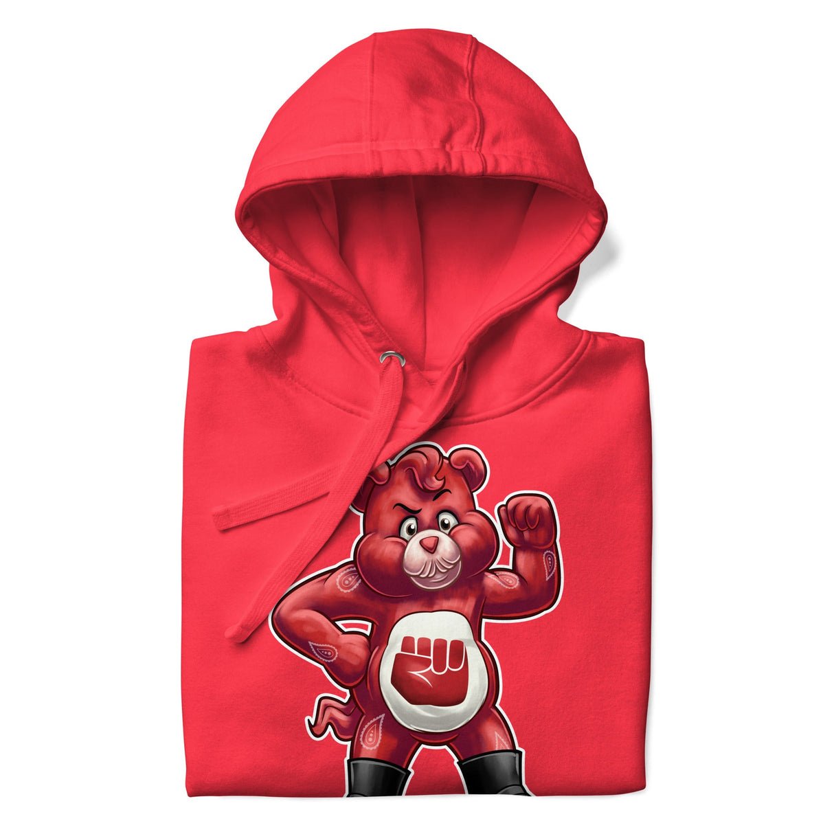 Hanky Bear - Red (Hoodie)-Hoodie-Swish Embassy