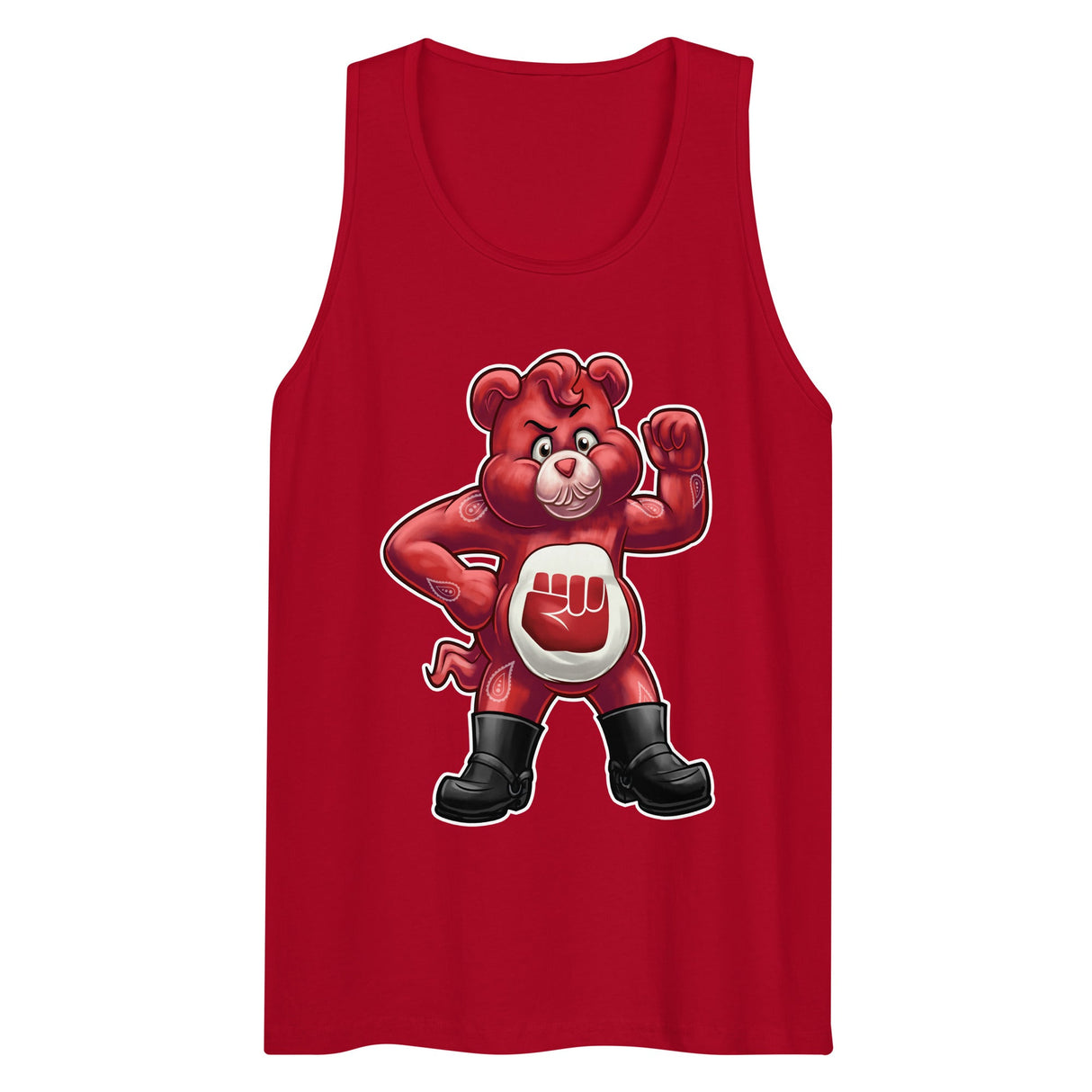 Hanky Bear - Red (Tank Top)-Tank Top-Swish Embassy