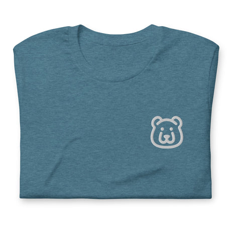 Happy Bear (Embroidered)-Embroidered T-Shirts-Swish Embassy