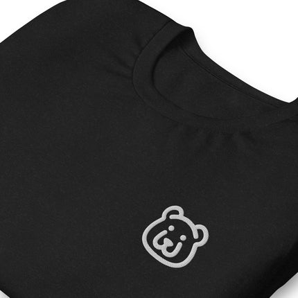 Happy Bear (Embroidered)-Embroidered T-Shirts-Swish Embassy