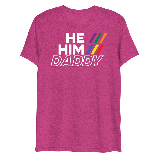 He/Him/Daddy (Triblend)-Triblend T-Shirt-Swish Embassy