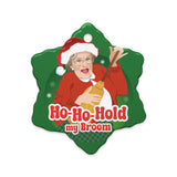 Ho Ho Hold My Broom (Ceramic Ornament)-Swish Embassy
