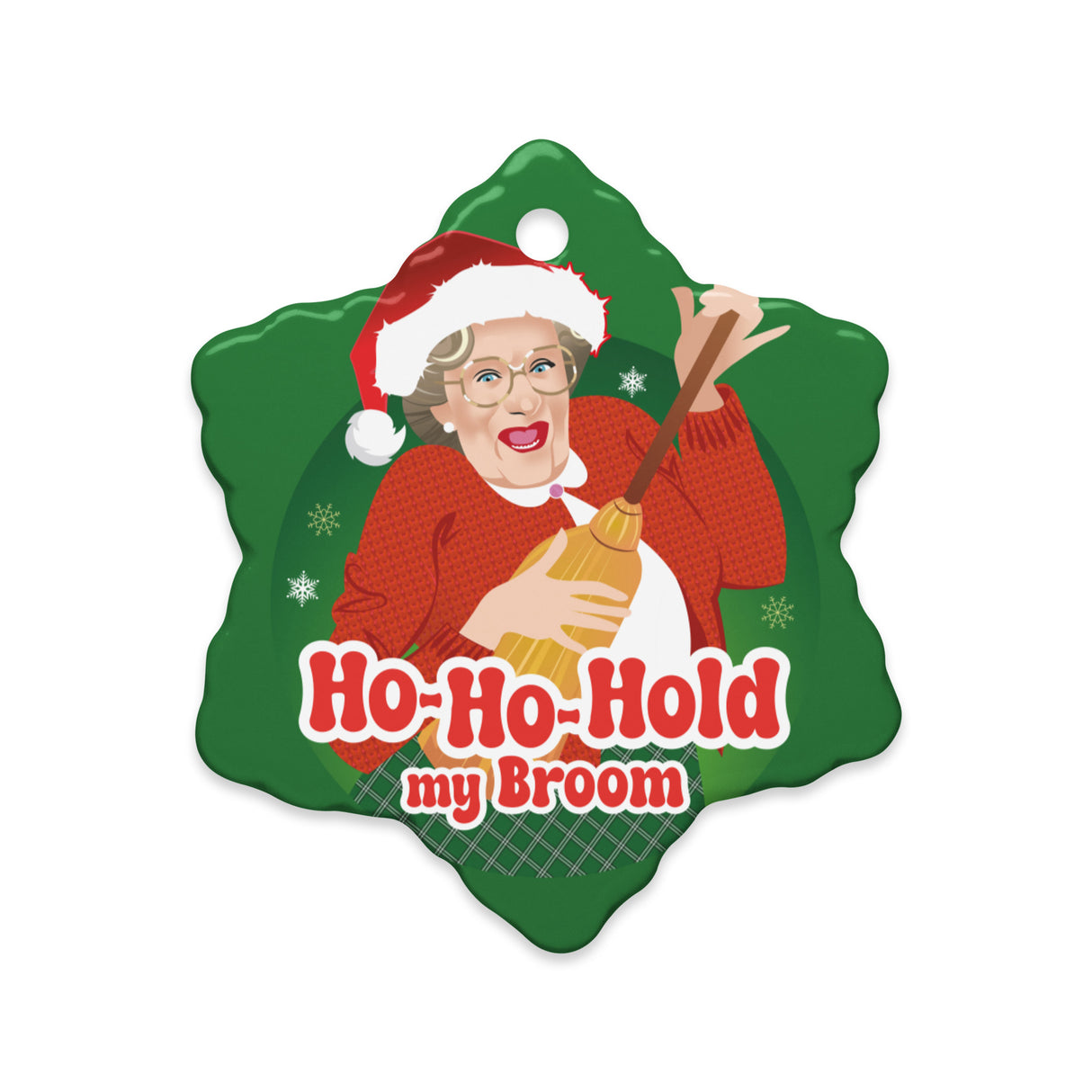 Ho Ho Hold My Broom (Ceramic Ornament)-Swish Embassy