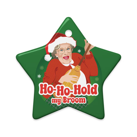 Ho Ho Hold My Broom (Ceramic Ornament)-Swish Embassy