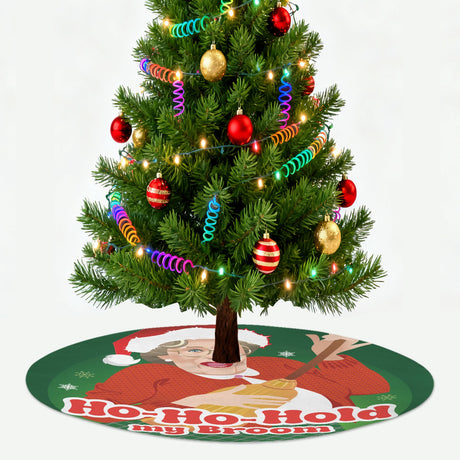 Ho Ho Hold My Broom (Tree Skirt)-Tree Skirts-Swish Embassy