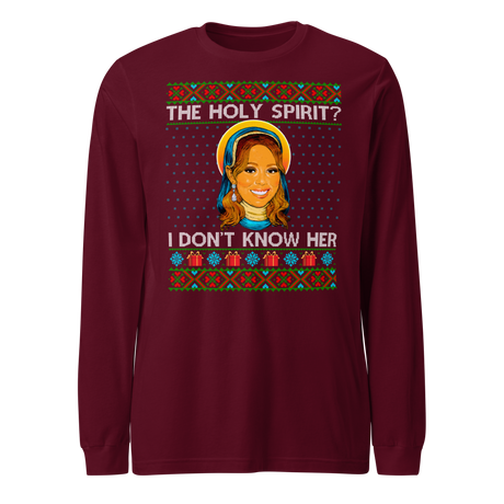 Holy Spirit? I Don't Know Her (Ugly Christmas)-Christmas T-Shirts-Swish Embassy