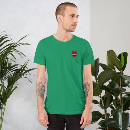 Horned Devil (Embroidered)-Embroidered T-Shirts-Swish Embassy