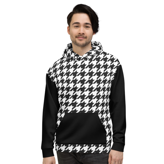 Houndstooth (Allover Hoodie)-Allover Hoodie-Swish Embassy