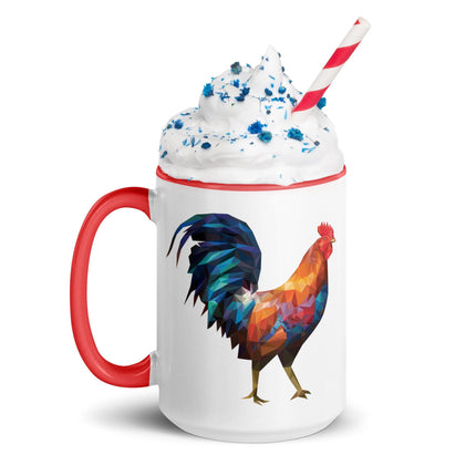 Huge Polygon Rooster (Mug)-Mugs-Swish Embassy