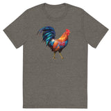 Huge Polygon Rooster (Triblend)-Triblend T-Shirt-Swish Embassy