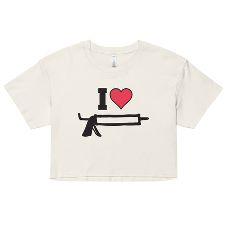 I Love Caulk (Crop Top)-Crop Top-Swish Embassy
