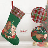 It's Good to Sleigh Us (Sequin Christmas Stocking)-Christmas Stockings-Swish Embassy