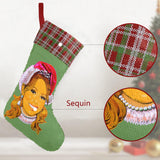 It's Time (Sequin Christmas Stocking)-Christmas Stockings-Swish Embassy