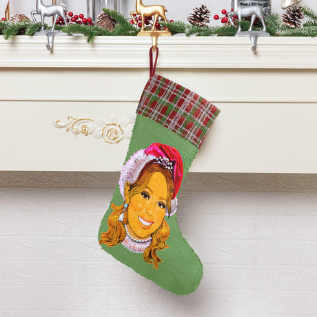 It's Time (Sequin Christmas Stocking)-Christmas Stockings-Swish Embassy