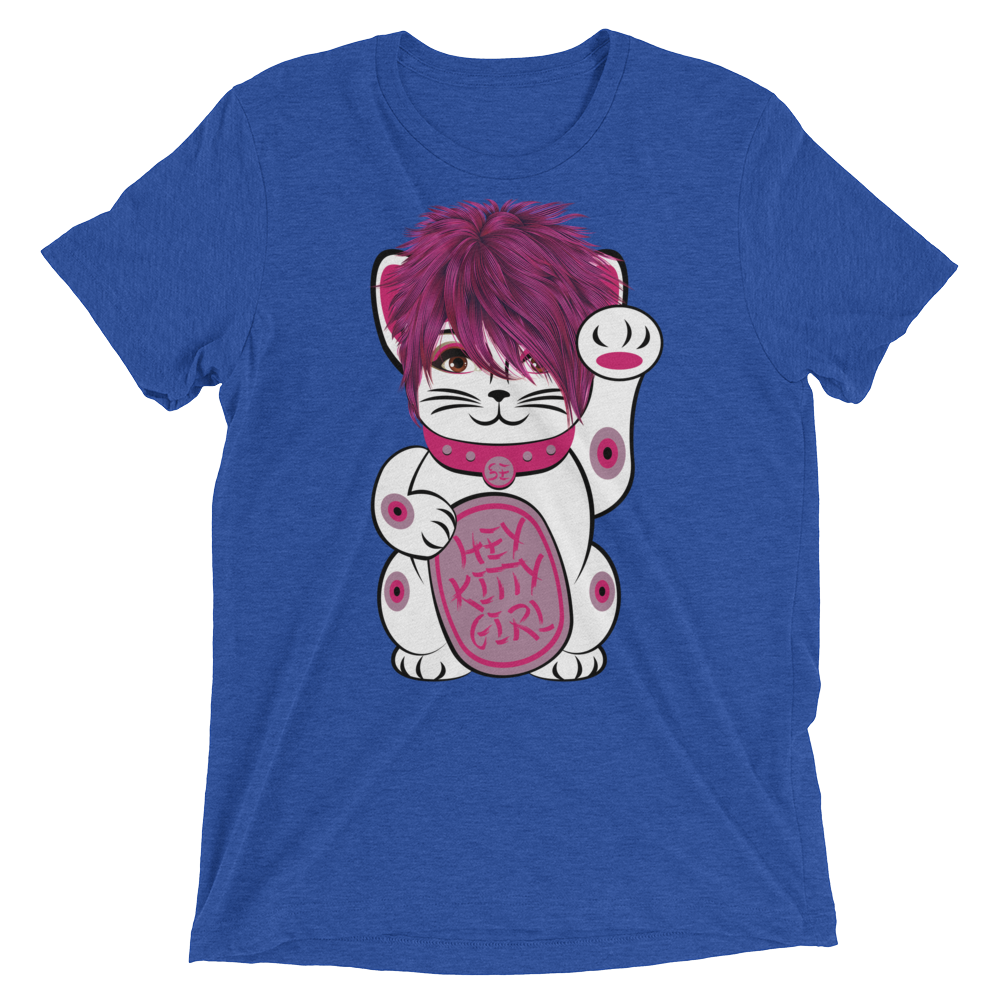 Kitty Girl (Triblend)-Triblend T-Shirt-Swish Embassy