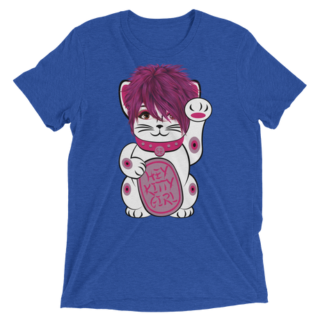 Kitty Girl (Triblend)-Triblend T-Shirt-Swish Embassy