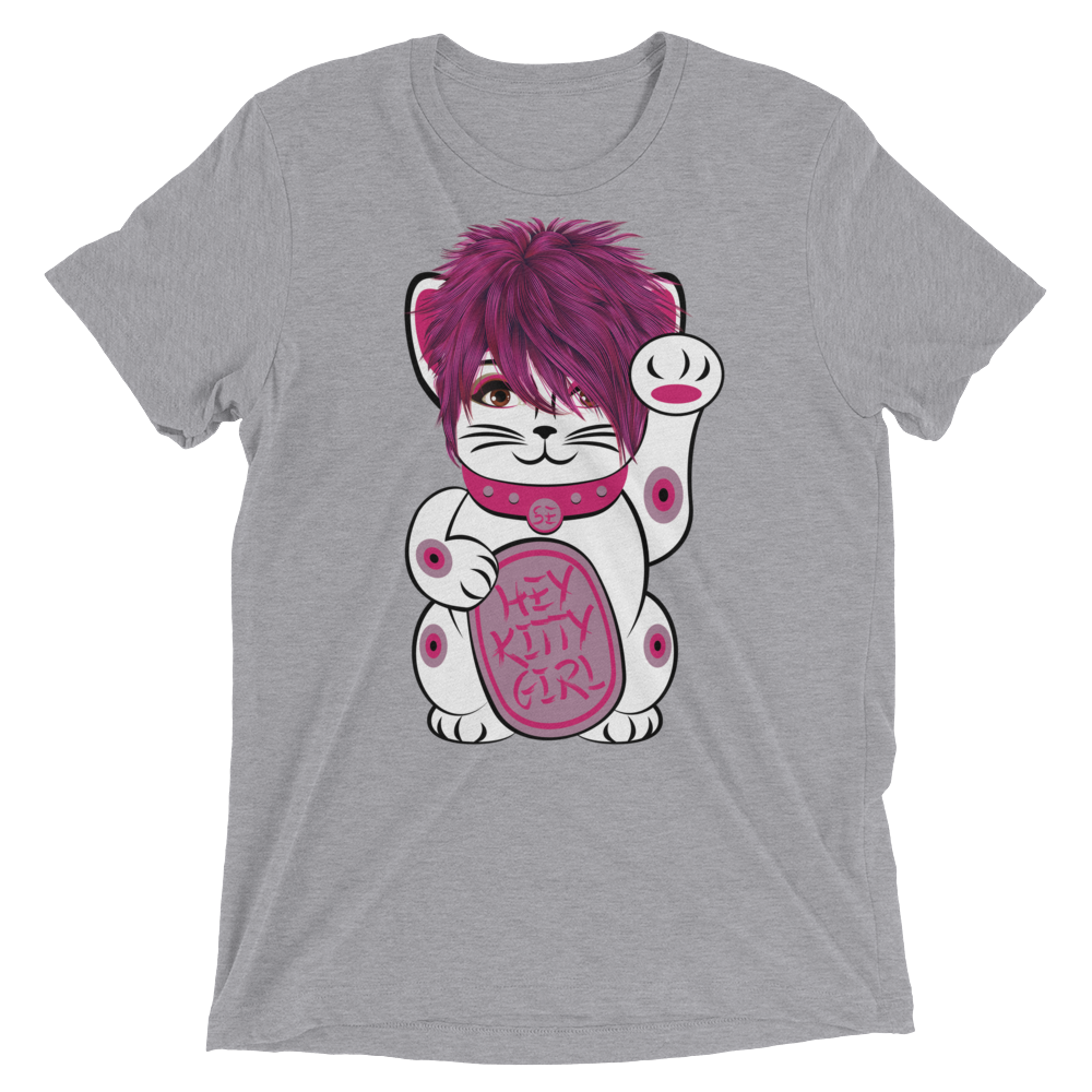 Kitty Girl (Triblend)-Triblend T-Shirt-Swish Embassy