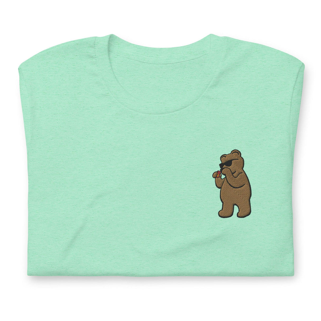 Leather Cleaner Bear (Embroidered)-T-Shirts-Swish Embassy