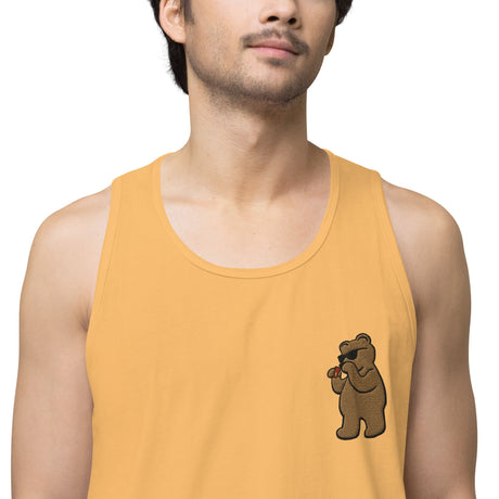 Leather Cleaner Bear (Embroidered - Tank Top)-Tank Top-Swish Embassy