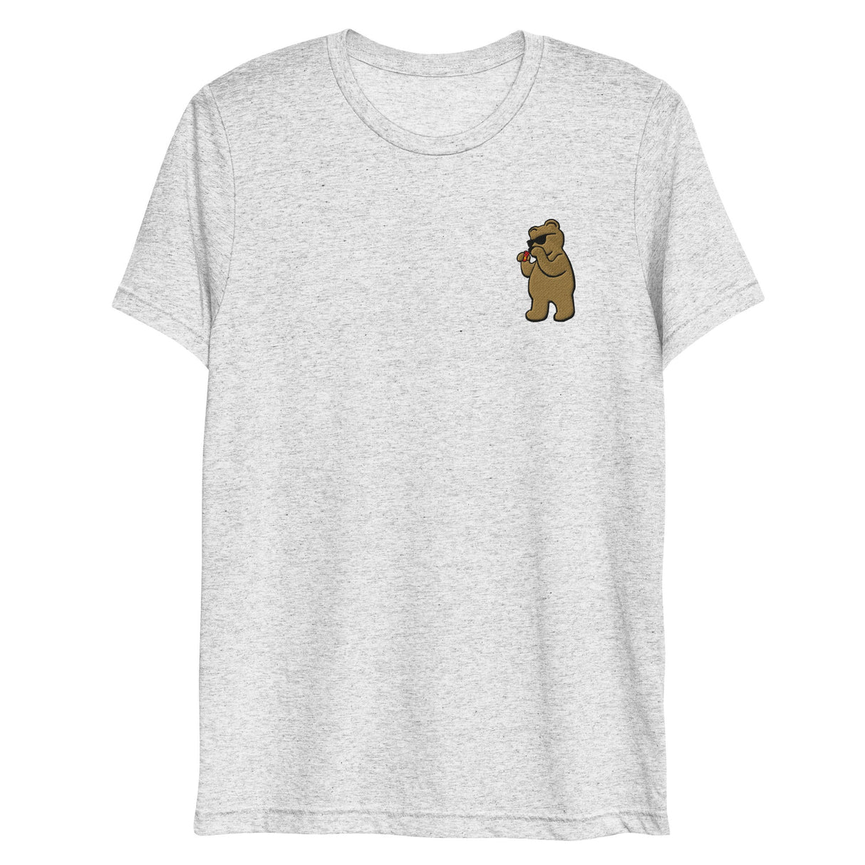 Leather Cleaner Bear (Embroidered) (Triblend)-Triblend T-Shirt-Swish Embassy