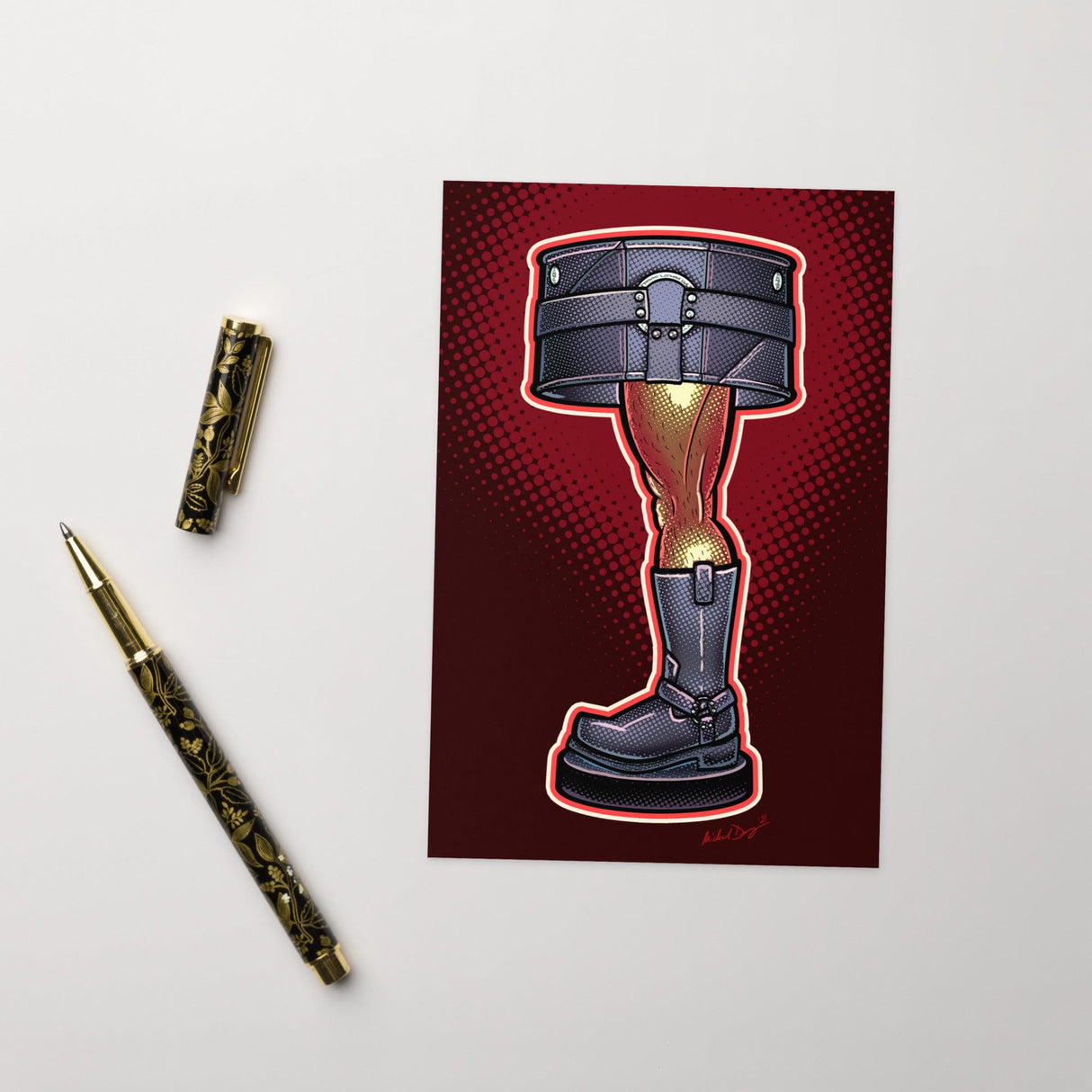 Leg Lamp (Greeting Card)-Greeting Card-Swish Embassy