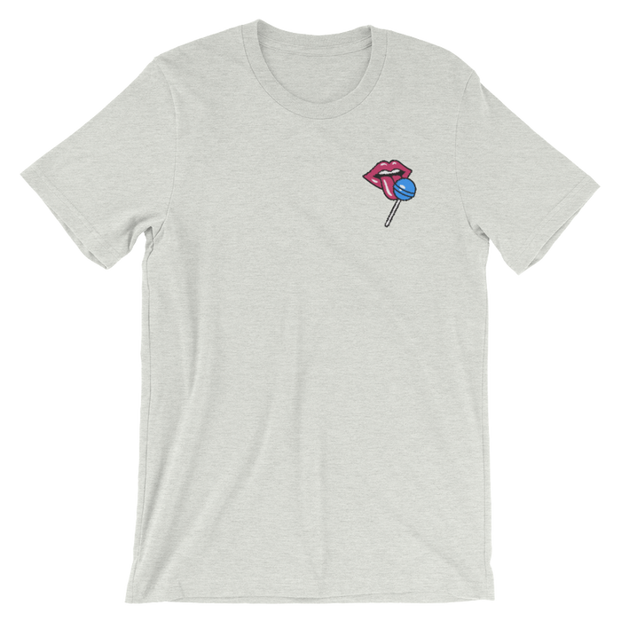 Lick (Embroidered T-Shirt)-Embroidered T-Shirts-Swish Embassy