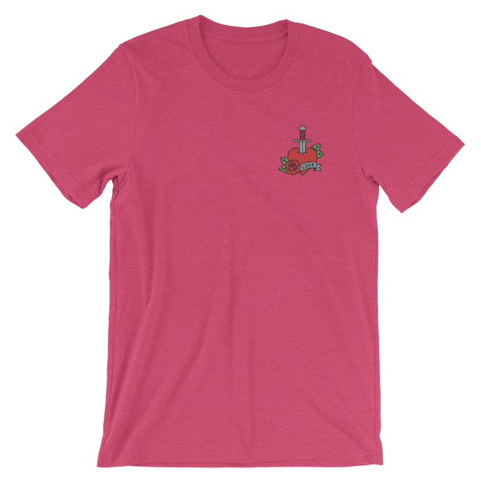 Love (Embroidered T-Shirt)-Embroidered T-Shirts-Swish Embassy