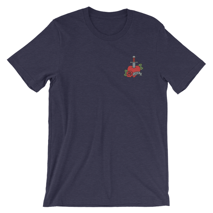 Love (Embroidered T-Shirt)-Embroidered T-Shirts-Swish Embassy