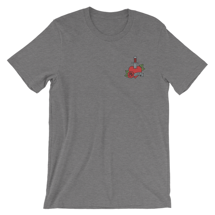 Love (Embroidered T-Shirt)-Embroidered T-Shirts-Swish Embassy