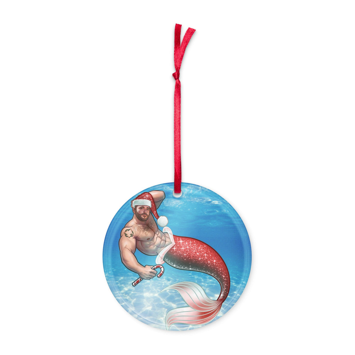 Merman Christmas (Acrylic ornament)-Acrylic Ornaments-Swish Embassy