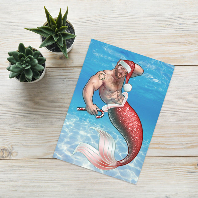 Merman Christmas (Greeting card)-Christmas Card-Swish Embassy