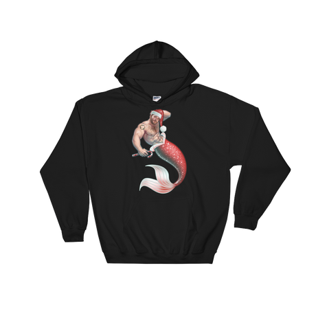 Merman Christmas (Hoodie)-Hoodie-Swish Embassy