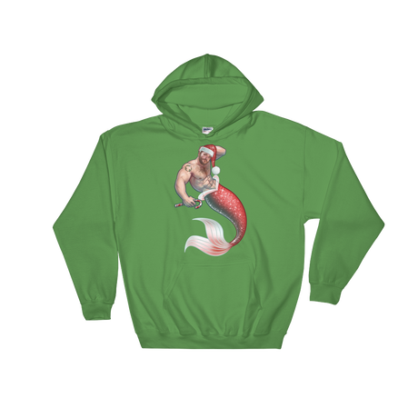 Merman Christmas (Hoodie)-Hoodie-Swish Embassy