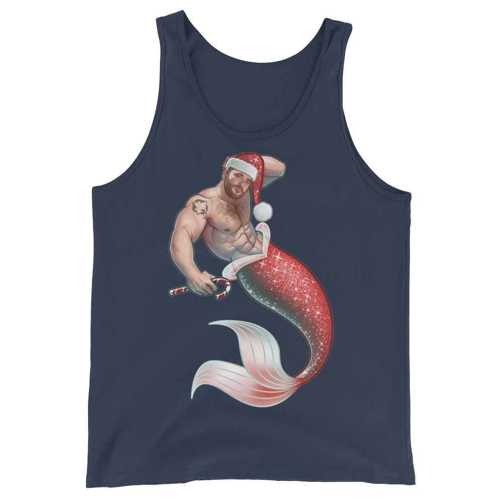 Merman Christmas (Tank Top)-Tank Top-Swish Embassy