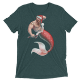 Merman Christmas (Triblend)-Triblend T-Shirt-Swish Embassy