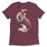 Merman Christmas (Triblend)-Triblend T-Shirt-Swish Embassy