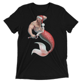 Merman Christmas (Triblend)-Triblend T-Shirt-Swish Embassy