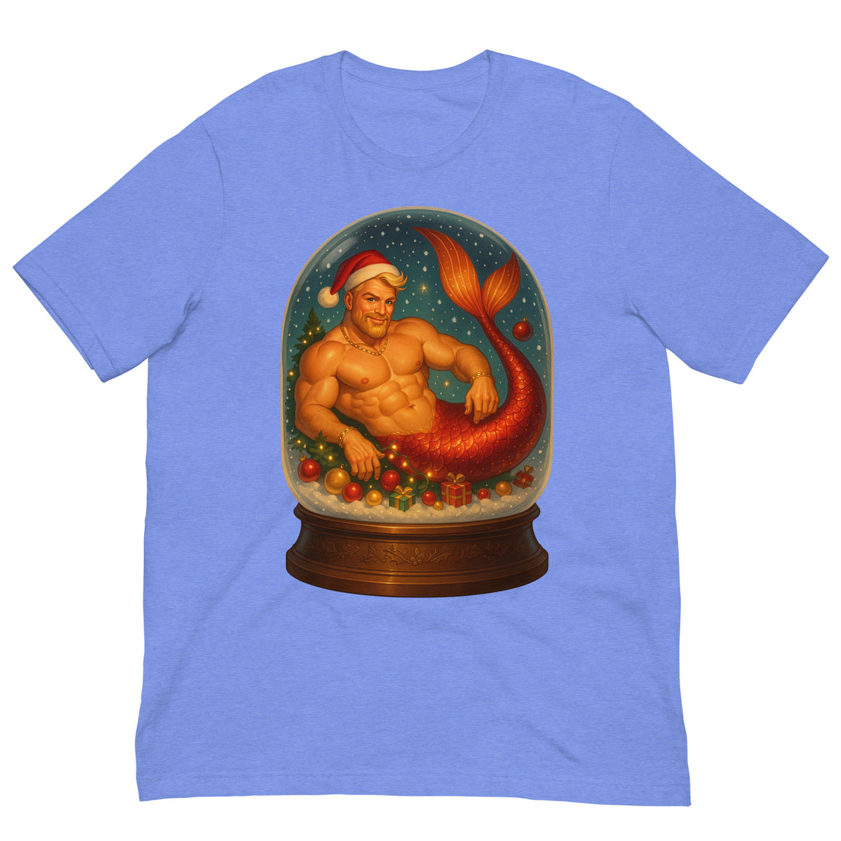 Merman in a Snow Globe-Christmas T-Shirts-Swish Embassy