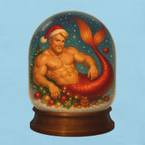 Merman in a Snow Globe-Christmas T-Shirts-Swish Embassy