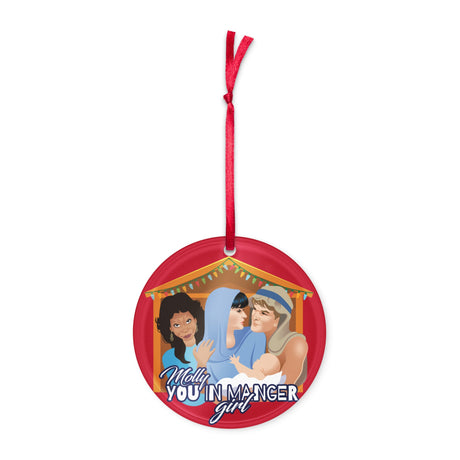 Molly, You in Manger Girl! (Acrylic ornament)-Acrylic Ornaments-Swish Embassy