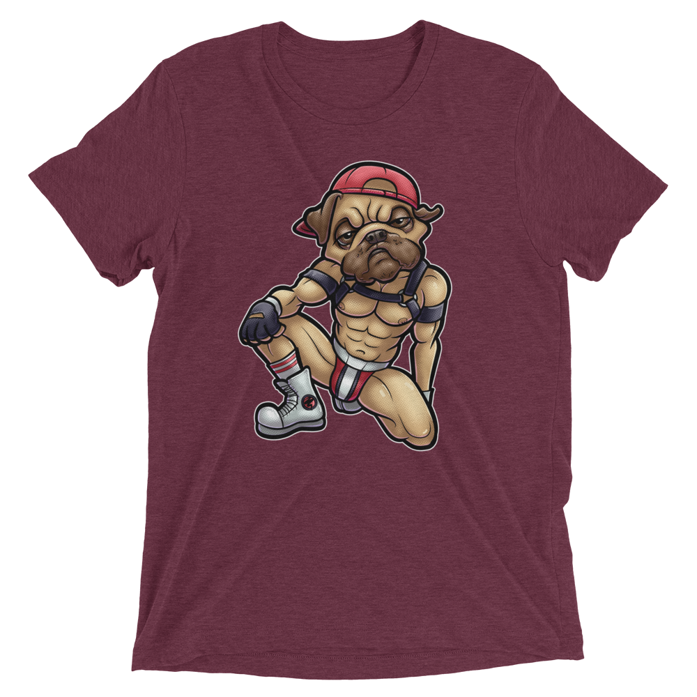 Nasty Pug (Triblend)-Triblend T-Shirt-Swish Embassy