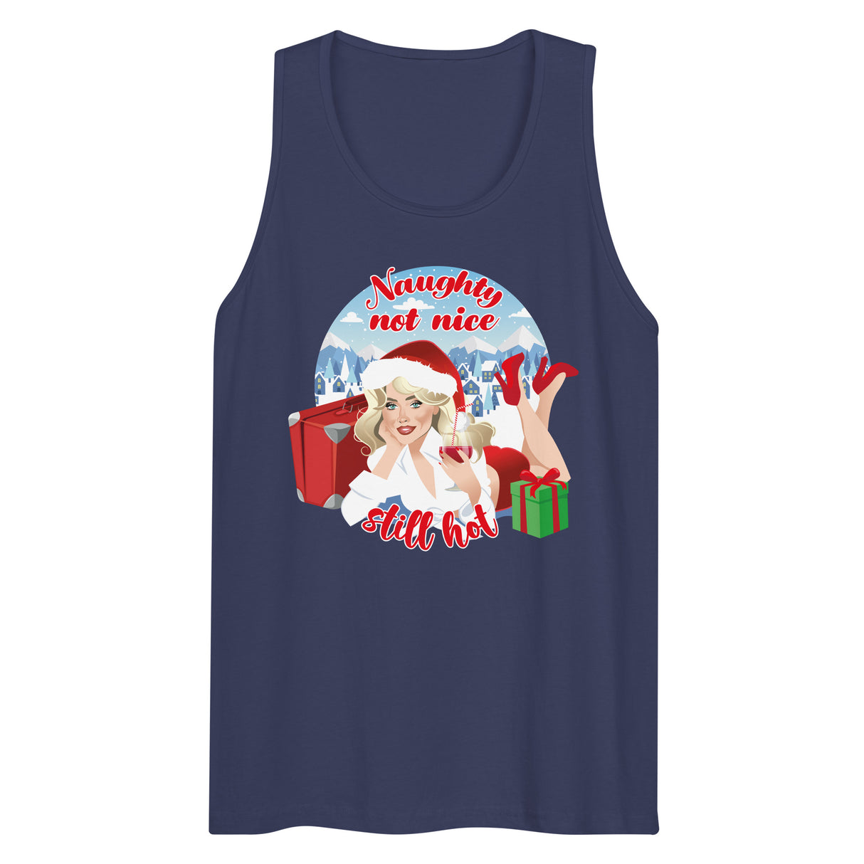 Naughty Not Nice (Tank top)-Christmas Tank Tops-Swish Embassy