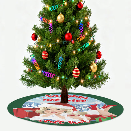Naughty Not Nice (Tree Skirt)-Tree Skirts-Swish Embassy