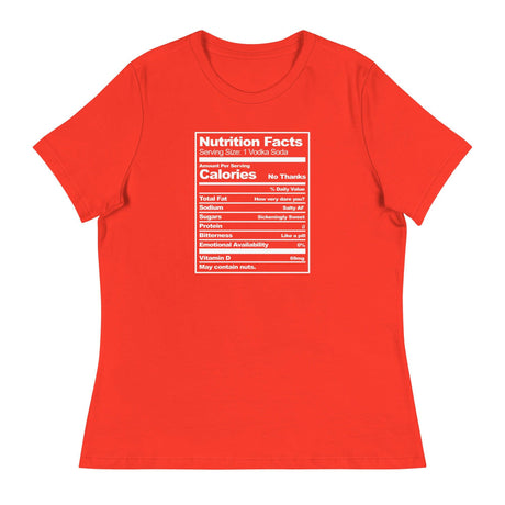 Nutritional Facts (Women's Relaxed T-Shirt)-Women's T-Shirts-Swish Embassy