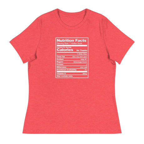 Nutritional Facts (Women's Relaxed T-Shirt)-Women's T-Shirts-Swish Embassy