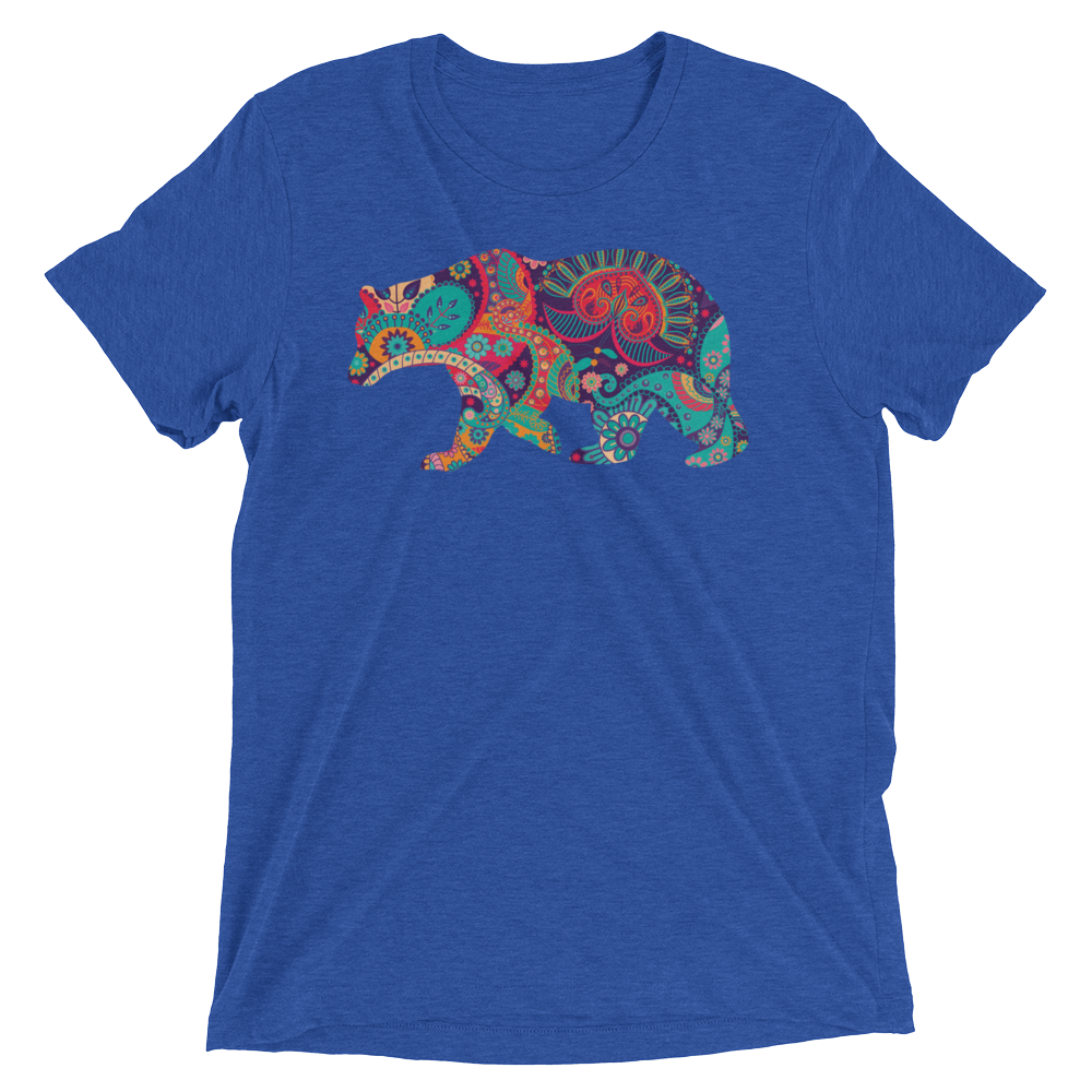 Paisley Bear (Triblend)-Triblend T-Shirt-Swish Embassy