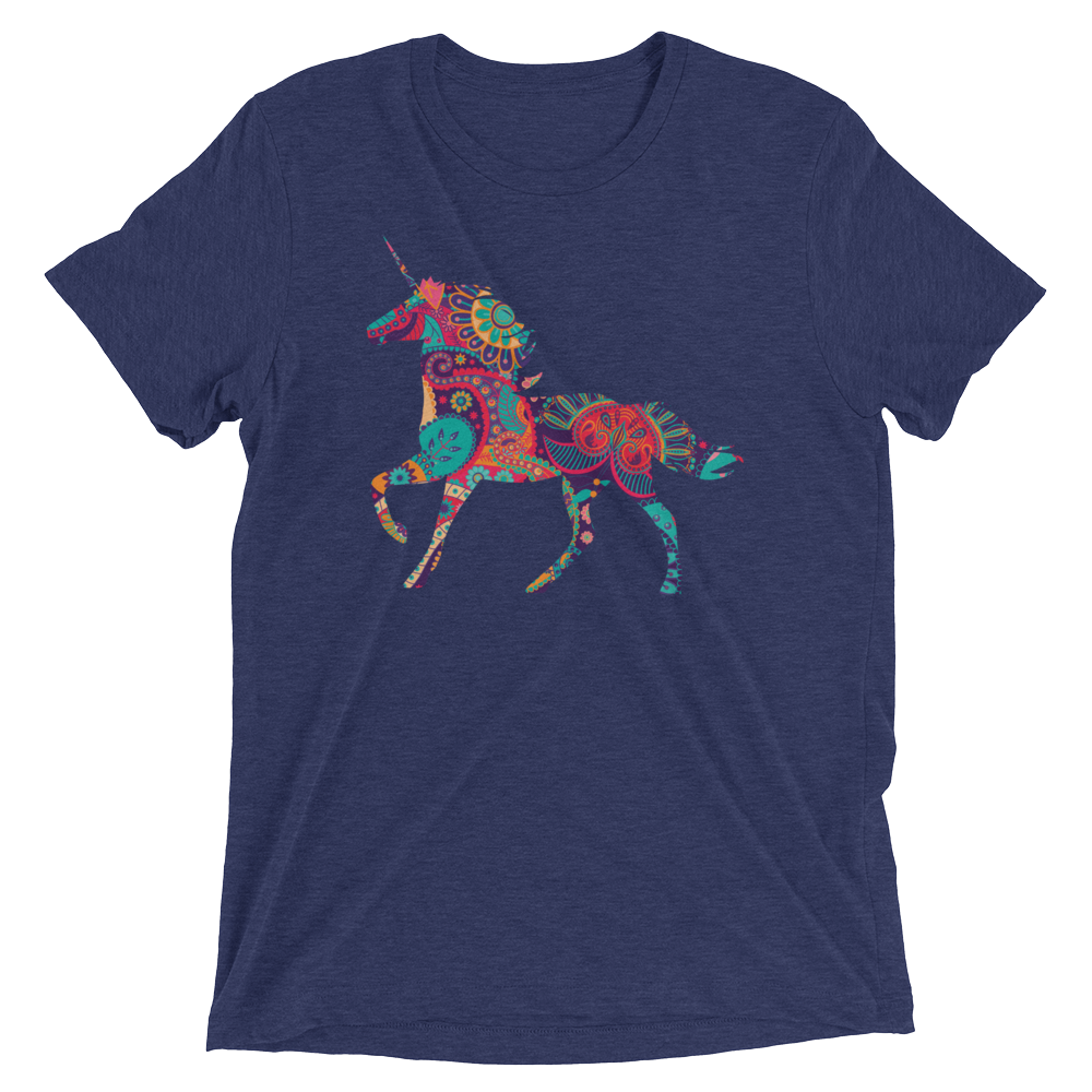 Paisley Unicorn (Triblend)-Triblend T-Shirt-Swish Embassy