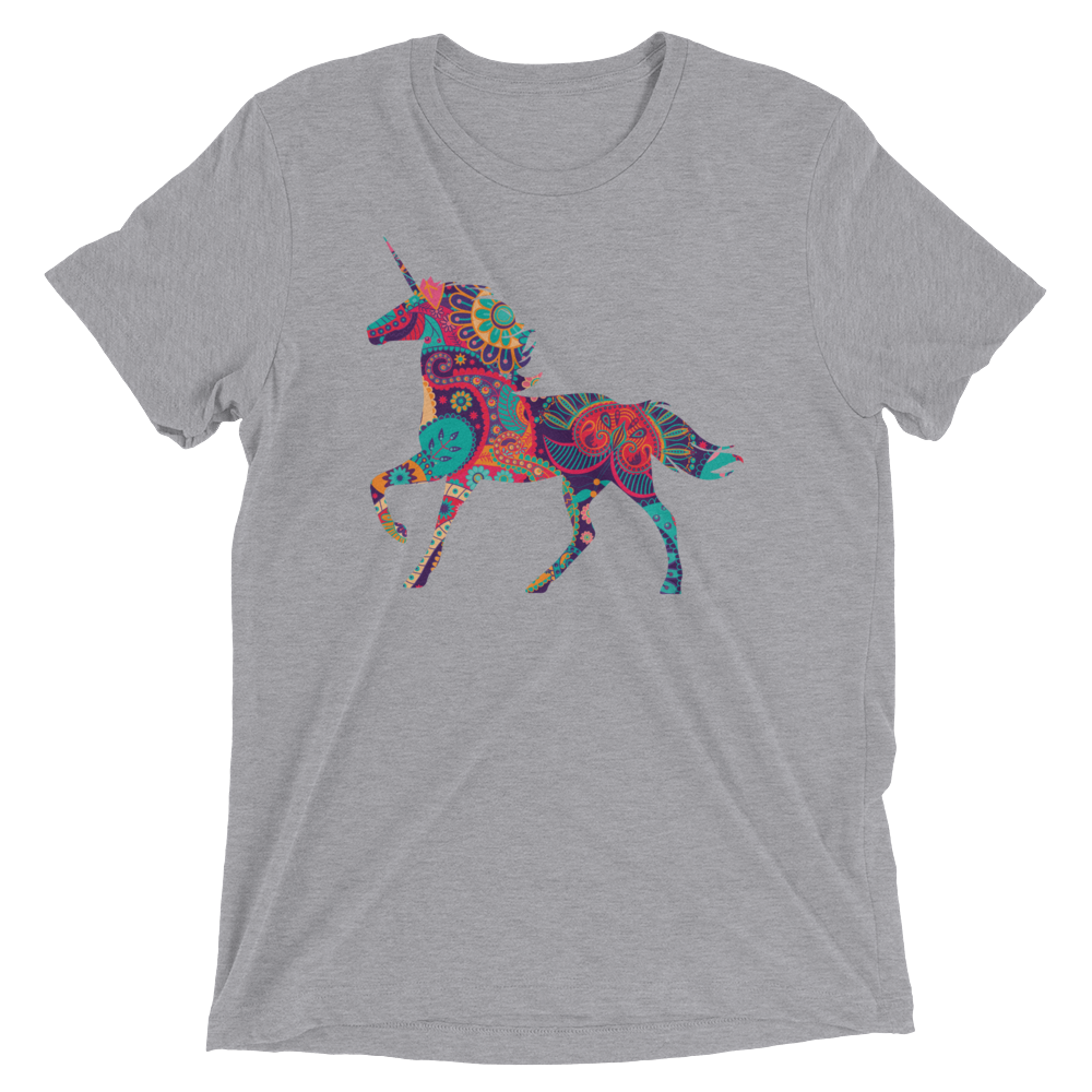 Paisley Unicorn (Triblend)-Triblend T-Shirt-Swish Embassy