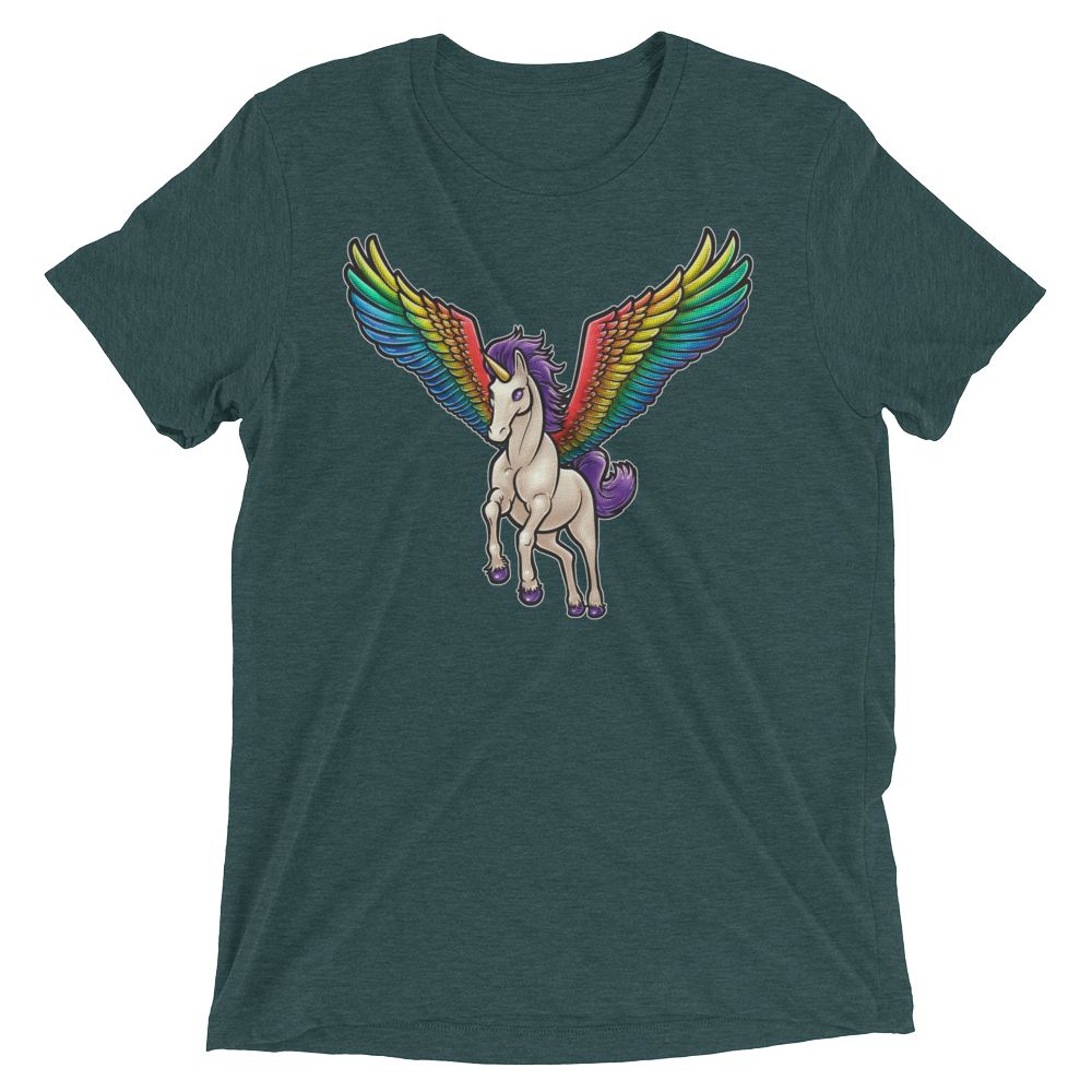 Pegasus Takes Flight (Triblend)-Triblend T-Shirt-Swish Embassy